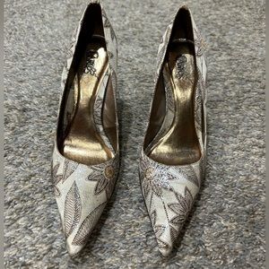 Gold and bronze stilettos sz 6